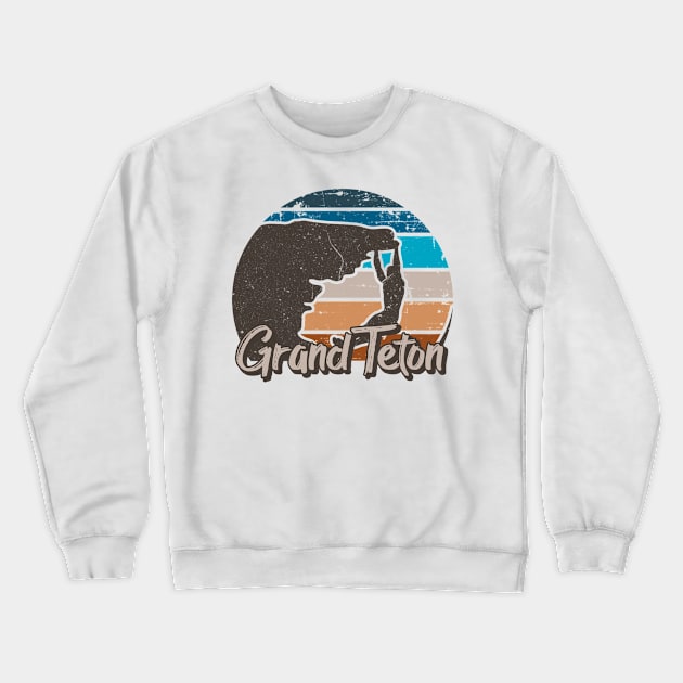 Grand Teton mountain climbing gift. Perfect present for mom girlfriend mother boyfriend dad father friend him or her Crewneck Sweatshirt by SerenityByAlex